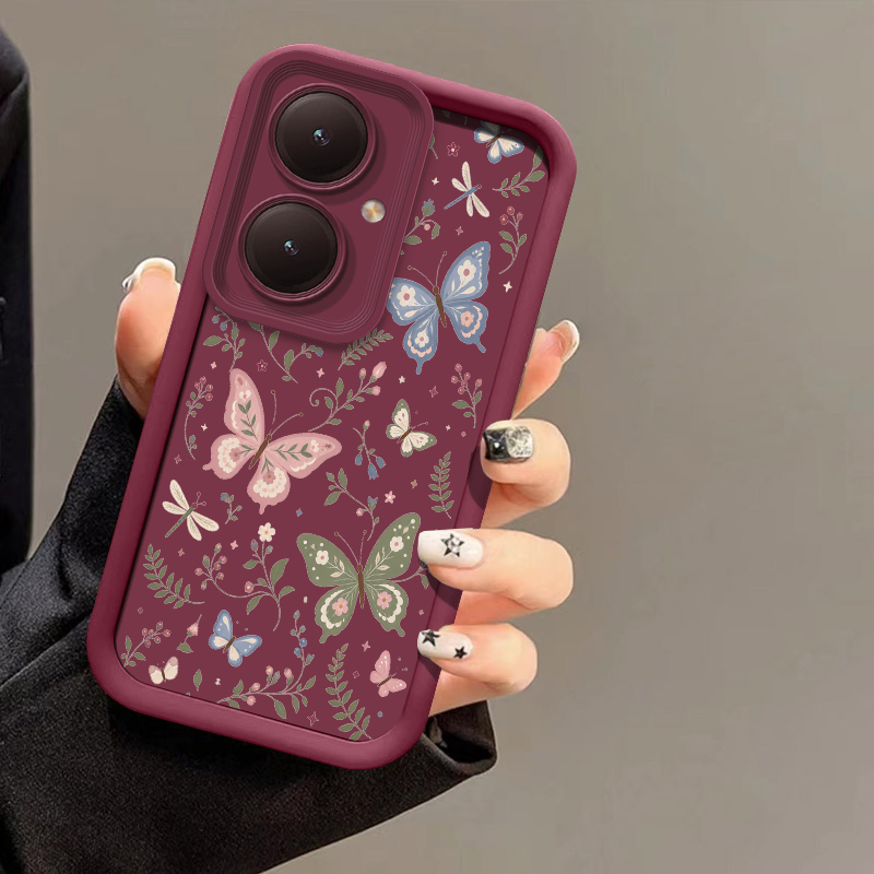 Vivo Y28 - เคสโทรศัพท์ลายผีเสื้อหลากสี สำหรับ Vivo Y21 Y21S Y22S