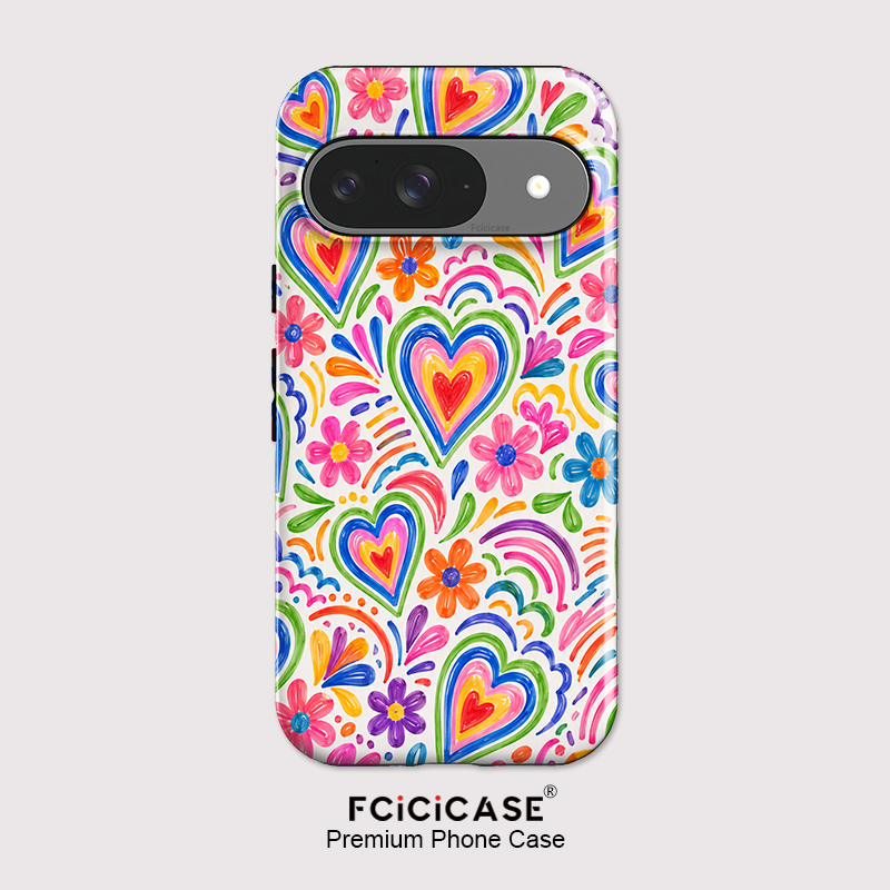 Google Pixel 8A - เคสโทรศัพท์ Fcicicase ลายหัวใจดอกไม้ สำหรับ Google Pixel