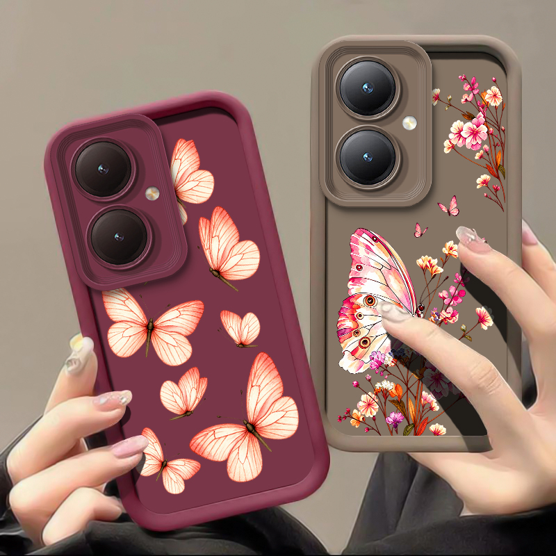 เคสโทรศัพท์ลายผีเสื้อและดอกไม้ - Vivo Y28 บทวิจารณ์และราคา