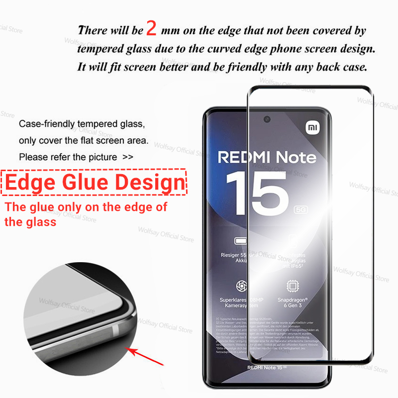 2/4 ชิ้น ฟิล์มกระจกนิรภัย 3 มิ - Curved Edge Screen บทวิจารณ์และราคา