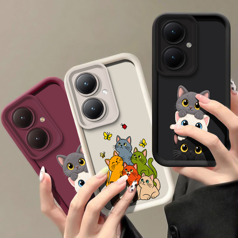 เคสโทรศัพท์ลายแมวน่ารักตลก สำห - Vivo Y28 บทวิจารณ์และราคา