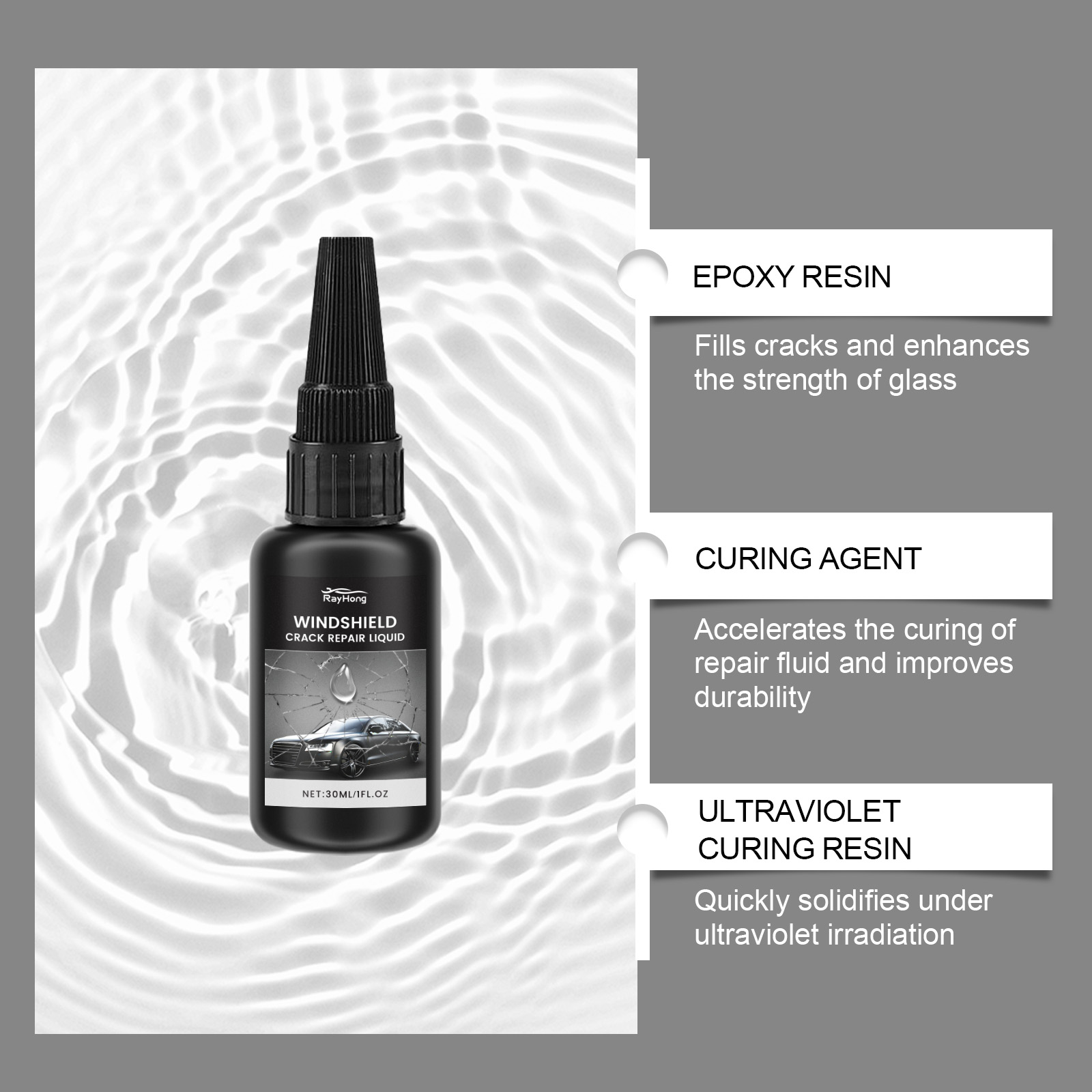 ชุดซ่อมกระจกหน้ารถ ชุดอุปกรณ์ซ - Liquid Uv Glue Kit บทวิจารณ์และราคา