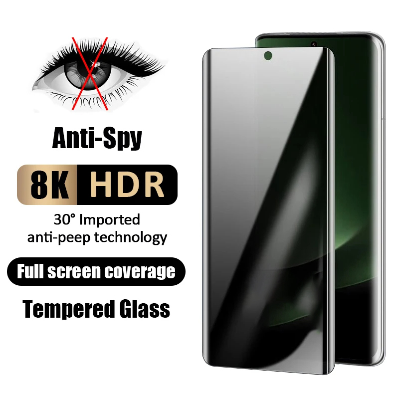 ขอบโค้ง Anti-Spy กระจกนิรภัยสํ - Curved Edge Screen บทวิจารณ์และราคา