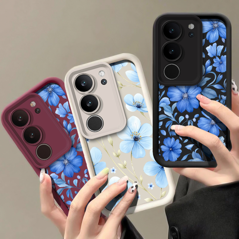 เคสโทรศัพท์ลายดอกไม้สีน้ำสีฟ้า - Vivo X200 บทวิจารณ์และราคา